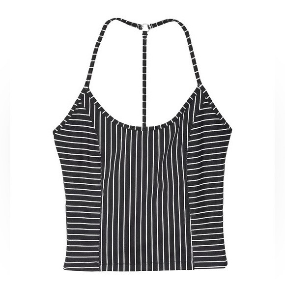 Victoria's Secret On Point Cropped Cami Tank in black white stripe - Size XXL - Picture 3 of 5